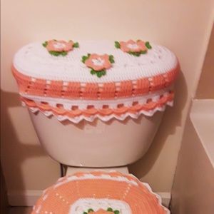 crochet bathroom set